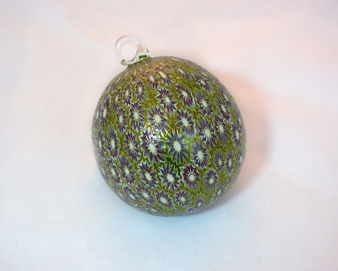 Emerald, white and gold Christmas tree ornament Product
